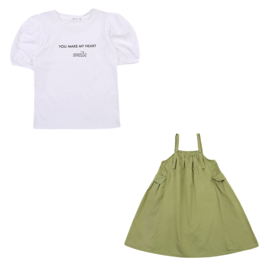 Sleeve T-Short & Jumper Skirt / TuTu Beans