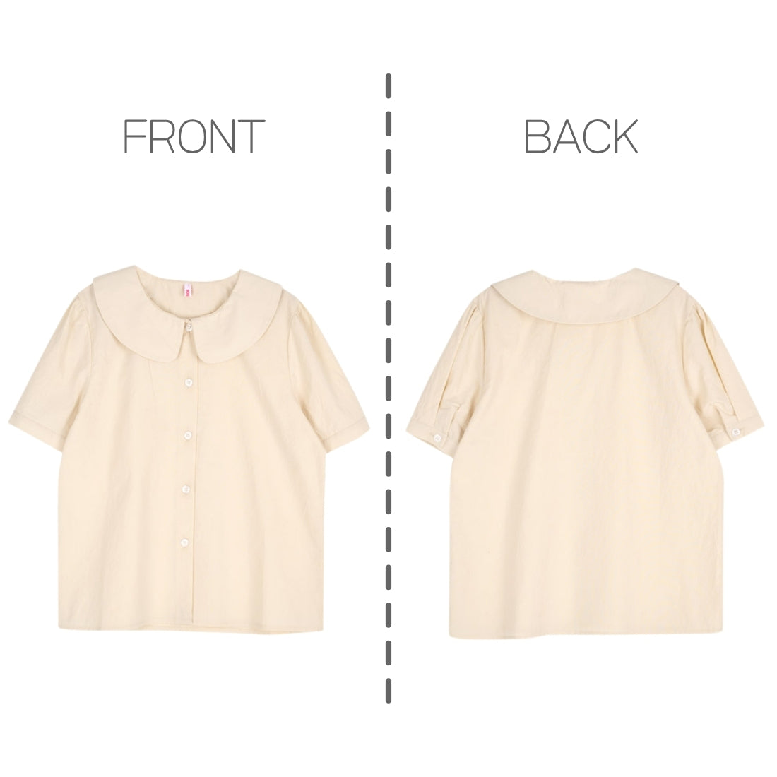 MINIROI 丸襟 半袖 ブラウス 女の子 小学生 制服風 ショート丈 風通し良い 春夏 涼しい おしゃれ かわいい 韓国子供服 110cm 120cm 130cm 140cm 150cm