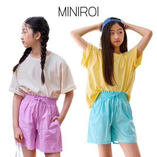 MINIROI カラフル ガールズ ショートパンツ ハーフパンツ 短パン 春夏 かわいい ビビットカラー 女の子 通気性抜群 韓国子供服 110cm 120cm 130cm 140cm 150cm